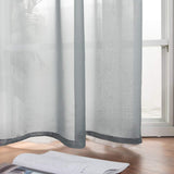 1 x RAW Customer Returns MIULEE Set of 2 Voile Curtains with Eyelets Transparent Voile Curtain Polyester Eyelet Curtain Transparent Living Room Airy Decorative Curtain for Bedroom Dark Gray 280 x 140 cm H x W Grommet Top - RRP €18.49