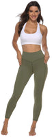 1 x RAW Customer Returns Persit women s sports trousers, sports leggings for women, yoga leggings, yoga trousers, sports leggings, olive green, size 40 manufacturer size M  - RRP €27.22