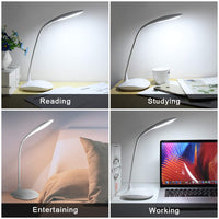 1 x RAW Customer Returns URAQT Desk Lamp LED, 360 Flexible Table Lamp 3 Brightness Levels Battery Table Lamp Wireless 1200 mAh LED Table Lamp Dimmable USB Connection Desk Lamp Children with Touch Control - RRP €15.99