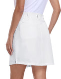 1 x RAW Customer Returns MoFiz Women s Golf Skirt Tennis Skirt with Shorts and Pockets Summer Quick Dry Sports Skirt for Golf Casual Work White Size S - RRP €36.99