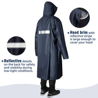 1 x RAW Customer Returns ANYOO Waterproof Raincoat Cycling Rain Poncho Portable Lightweight Rain Jacket Hooded Bicycle Compact Rain Cape Reusable Unisex for Backpacking Camping Outdoors,Gray,One Size - RRP €26.54