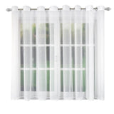 1 x Brand New Flying decorative curtains with eyelets Delicate sheer curtains for bedroom, children s room, living room, kitchen Beautiful room decoration made of voile tulle fabric 1 piece 300 x 250cm white - RRP €14.11