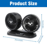 1 x RAW Customer Returns Foreverup Car Fan 12V 24V, USB Fan, 360 Rotatable Double Headed Fan, 3 Speeds Double Fan, Car Fan, Double Head Fan, for Car SUV Truck Motorhome - RRP €21.17