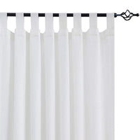 1 x Brand New CKNY Curtains Looped Curtain Voile Window Curtain With Loops Semi Transparent Bedroom Living Room 2 Pieces 175 x 140cm H x W Set of 2 White - RRP €34.99