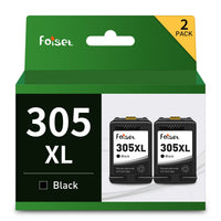 1 x RAW Customer Returns Foiset 2 Black Cartridges for HP 305 printer cartridges Replacement for HP 305 305XL Ink for DeskJet 2700 2720 2710 Plus 4100 4120 4110 Envy 6000 6010 6022 6032 Envy Pro 6430 6420 6452 - RRP €35.69