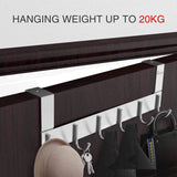 1 x RAW Customer Returns Anjuer door hanging rack, 6 hooks, aluminum alloy door coat rack, L 40 x W 4.5 x H 11cm - RRP €14.99