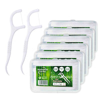 1 x RAW Customer Returns Dental Floss, 300 40 Pieces Dental Floss Sticks Toothpick Stick, Tooth Wire Dental Care Interdental Flossers with Y-Shape Design, Disposable Dental Floss Teeth Cleaning Sticks by Yuede 6x50 40Pcs White  - RRP €10.07