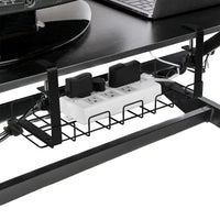 3 x Brand New Set of 2 40 cm Metal Cable Management Tray Under Desk for Cable Storage, Heavy Duty Metal Cable Holder for Office and Kitchen Black  - RRP €93.75