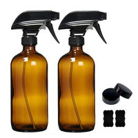 1 x RAW Customer Returns Afufu brown glass spray bottle, empty spray bottle glass bottle with adjustable spray head for plants hairdresser kitchen cleaning products 2 x 500ml  - RRP €20.36