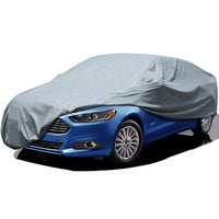 1 x RAW Customer Returns Leader Accessories 3-layer breathable full garage car cover, lightweight full garage car cover for indoor use notchback-430x160x115cm, light grey  - RRP €31.99