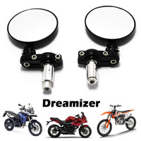 1 x RAW Customer Returns DREAMIZER Round Motorcycle 7 8 22mm Handlebar End Mirrors, Motorcycle Rearview Mirror for Street Sport Bikes Cruiser - RRP €20.64