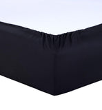 1 x RAW Customer Returns Vision - Fitted sheet 180x200cm - Black - 100 cotton - RRP €19.18