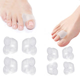 1 x Brand New Gel toe corrector, silicone soft toe separator, toe stretcher, 4 pieces toe protector daily use and night use  - RRP €10.99