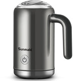 1 x RAW Customer Returns Sunmaki Milk Frother Electric Automatic Electric PARENT gray, 350 ml  - RRP €40.99