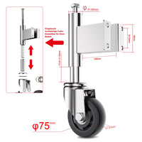 1 x RAW Customer Returns HomeGoGo Spring Loaded Gate Rollers 75mm Heavy Duty Fittings Steel Doors up to 100kg Portable for Farm, Property and Home Use - RRP €35.2