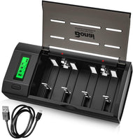 1 x RAW Customer Returns BONAI LCD Screen Smart Battery Charger for AA AAA SC C D 9V Ni-MH Ni-CD, Rechargeable Battery Charger, Universal Battery Charger with Discharge Function USB Battery Charger  - RRP €19.67