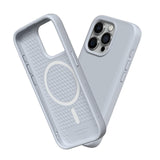 1 x RAW Customer Returns RhinoShield Case compatible with iPhone 15 Pro SolidSuit - MagSafe compatible - Shock-absorbing slim protective case with premium finish - 3.5 meter drop protection - Silver gray - RRP €44.99