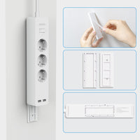 1 x RAW Customer Returns 3-way USB power strip - NTONPOWER power strip Surge protection Screw-on Multiple socket with switch and USB ports 1.5m cable Child safety lock Wall mounting - White, MULTI-WAY - RRP €29.99