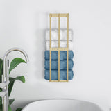 1 x RAW Customer Returns Bathroom Towel Storage, Bethom Wall Towel Rack for Rolled Towels, Bath Towel Rack Wall 30 , Towel Rack Wall Mounted for Small Bathroom, Gold - RRP €65.99