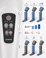 1 x RAW Customer Returns RENPHO Leg Massager with Heat, Compression Calf Thigh Foot Massage, Adjustable Wraps to Fit Most Sizes, with 6 Modes and 3 Intensities, to Relax Leg Muscles - RRP €101.99