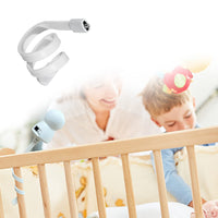 1 x Brand New Yaasier Baby Monitor Holder, Baby Camera Holder Universal Video Baby Monitor Holder with 1 4-20 Threaded Screw Head, Compatible with Most Baby Monitors for Crib Railings White  - RRP €9.02