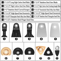 1 x RAW Customer Returns 100 pieces saw blade oscillating accessory set multifunctional tool accessory set for Fein Multimaster multitool Dremel Makita Einhell - RRP €27.19