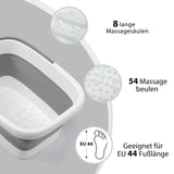 1 x RAW Customer Returns DEANIC Foot Bath Foot Bath with Massage Foldable Foot Bath Tub Foot Bath with Massage with Handle Portable Foot Massage Grey  - RRP €22.98