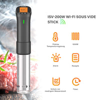 1 x RAW Customer Returns INKBIRD WiFi Sous Vide Cooking Set WiFi Sous Vide Stick ISV-200W Vacuum Sealer INK-VS01, Sous Vide Cooker App Control 360 Circulation 0 -90 Temperature, Vacuum Sealer with Built-in Cutter - RRP €109.92