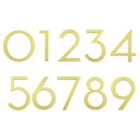 2 x RAW Customer Returns HASWARE 6 Inch 15cm Floating House Number Stylish Door Numbers Alphabet Plaque Street House Address Numbers 5, Gold  - RRP €47.98