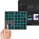 1 x RAW Customer Returns Doohoeek Bluetooth Backlit Keyboard for Photoshop, Rechargeable Keyboard for Photoshop, Compatible with Windows macOS iOS - RRP €39.99