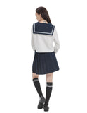 1 x RAW Customer Returns DRGE Girls Sailor Suit High School Student Uniforms,Long Sleeve Top and Short Skirt Set,38 - RRP €35.95