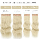 1 x RAW Customer Returns Clip in extensions blonde hair extensions braid like real hair cheap hairpiece extensions synthetic synthetic hair for women long double weft hairpiece full head 4 pieces platinum blonde wig 50cm 200g 077J - RRP €23.18