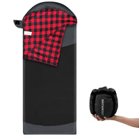 1 x RAW Customer Returns WKFAMOUT Ultralight Sleeping Bag Outdoor Flannel Sleeping Bags Small Pack Size Adult Summer Blanket Sleeping Bag Machine Washable for Camping Travel Hiking Garden Travel Black - RRP €40.33