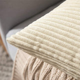 1 x RAW Customer Returns MIULEE set of 2 cushion covers corduroy cushion cover decorative cushion cover sofa cushion couch cushion decorative cushion cover decorative cushion cover with hidden zipper 50 x 50 cm beige - RRP €16.13