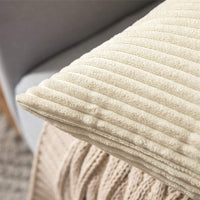 1 x RAW Customer Returns MIULEE set of 2 cushion covers corduroy cushion cover decorative cushion cover sofa cushion couch cushion decorative cushion cover decorative cushion cover with hidden zipper 40 x 40 cm beige - RRP €11.8