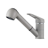 1 x RAW Customer Returns Extendable kitchen tap, Auralum kitchen tap with extendable shower, kitchen mixer tap with 2 jet types, 360 swiveling kitchen tap, high pressure kitchen sink tap, granite grey - RRP €40.33