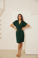 1 x RAW Customer Returns GRACE KARIN Chiffon Dress Women Dresses Elegant Daily Work Office Pencil Dress Dark Green L - RRP €52.99