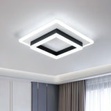 1 x RAW Customer Returns DELIPOP Modern LED Ceiling Light, 30W 3375LM Square Ceiling Lamp LED Indoor Made of Acrylic, Cold White 6500K White Ceiling Lights, Creative Ceiling Lighting Lamp for Hallway, Balcony, Kitchen, 30cm - RRP €38.27