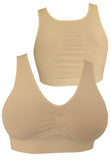 1 x RAW Customer Returns All Woman Plus Size Seamless Cover Up Bra, Bra Sizes up to 130 B F 85-100 B E, Beige  - RRP €27.18