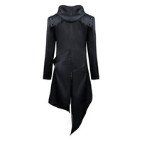 1 x RAW Customer Returns Feynman Men s Vintage Tailcoat Steampunk Gothic Jacket Victorian Retro Medium Long Coat Punk Jacket Carnival Cosplay Costume Hooded Jacket Tuxedo Jacket Uniform Black 5XL - RRP €27.64