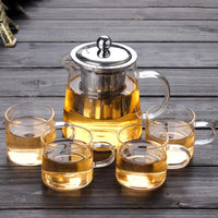 1 x RAW Customer Returns Macabolo glass teapot teapot heat resistant loose leaf tea pots with removable stainless steel filter - RRP €20.4