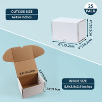 1 x RAW Customer Returns RLAVBL 25 pieces white shipping boxes measuring 15.3 x 10.2 x 10.2 cm for shipping small items, toys and small gifts - RRP €23.99