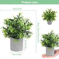 1 x RAW Customer Returns SCHYIDA 4 Pieces Fake Outdoor Plants Decorative Indoor Artificial Plants with Pot for Home Office Kitchen 4 Styles  - RRP €22.61