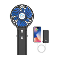 1 x RAW Customer Returns HandFan Portable Handheld Fan USB Rechargeable Battery Fan with Function 5200mAh Power Bank Mini Electric Personal Fan for Outdoor Office Camping Stroller - RRP €28.61