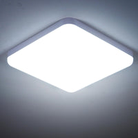 1 x RAW Customer Returns Toolight LED ceiling light 32W, bathroom ceiling light 3600LM IP54, square LED ceiling light 6500K cold white for kitchen, toilet, bedroom, living room, bathroom, basement, hallway, veranda, 25 H3cm - RRP €20.86