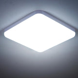 1 x RAW Customer Returns Toolight LED ceiling light 32W, bathroom ceiling light 3600LM IP54, square LED ceiling light 6500K cold white for kitchen, toilet, bedroom, living room, bathroom, basement, hallway, veranda, 25 H3cm - RRP €20.86