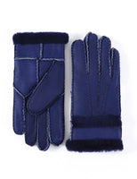 1 x Brand New YISEVEN Resistant Sheepskin Gloves for Women Soft Cuffs Soft and Thick Lining Warm Work in Winter, penn blue L 7.5 -8  - RRP €25.99