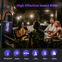 1 x RAW Customer Returns Insect killer, 4000 mAh insect killer electric mosquito lamp, 2 in 1 mosquito trap mosquito killer UV lamp, electric mosquito trap mosquito lamp for bedroom camping garden indoor and outdoor - RRP €30.24