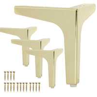 1 x RAW Customer Returns 4 10cm Metal Furniture Feet, La Vane Pack of 4 Metal Diamond Triangle Table Legs Cabinet Feet DIY Replacement for Cupboard Sofa Couch Shelf Ottoman - RRP €16.98