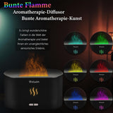 1 x RAW Customer Returns Holwim Essential Oil Diffuser with 7 Colors Flames, 180ml Waterless Auto Shut Off Aroma Diffuser for Bedroom, Home, Office, Yoga - RRP €26.88